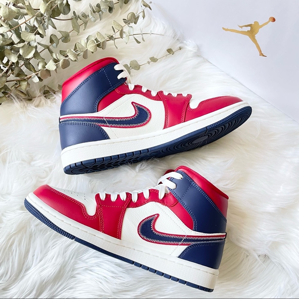 Nike Air Jordan 1 Mid SE Gym Red W8.5 DQ7648-600 USA NIB - Picture 12 of 16
